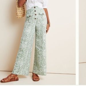 NWT Anthropologie Arbor Wide Leg Green Pants